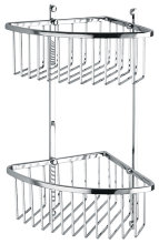 ADORA® hjørnehylde dobbelt trådkurv